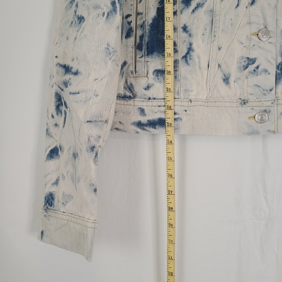NWT Free People Rumors Denim Jacket Jones Tie Dye Blue Size Large 🛑 FINAL PRICE - Picture 12 of 12